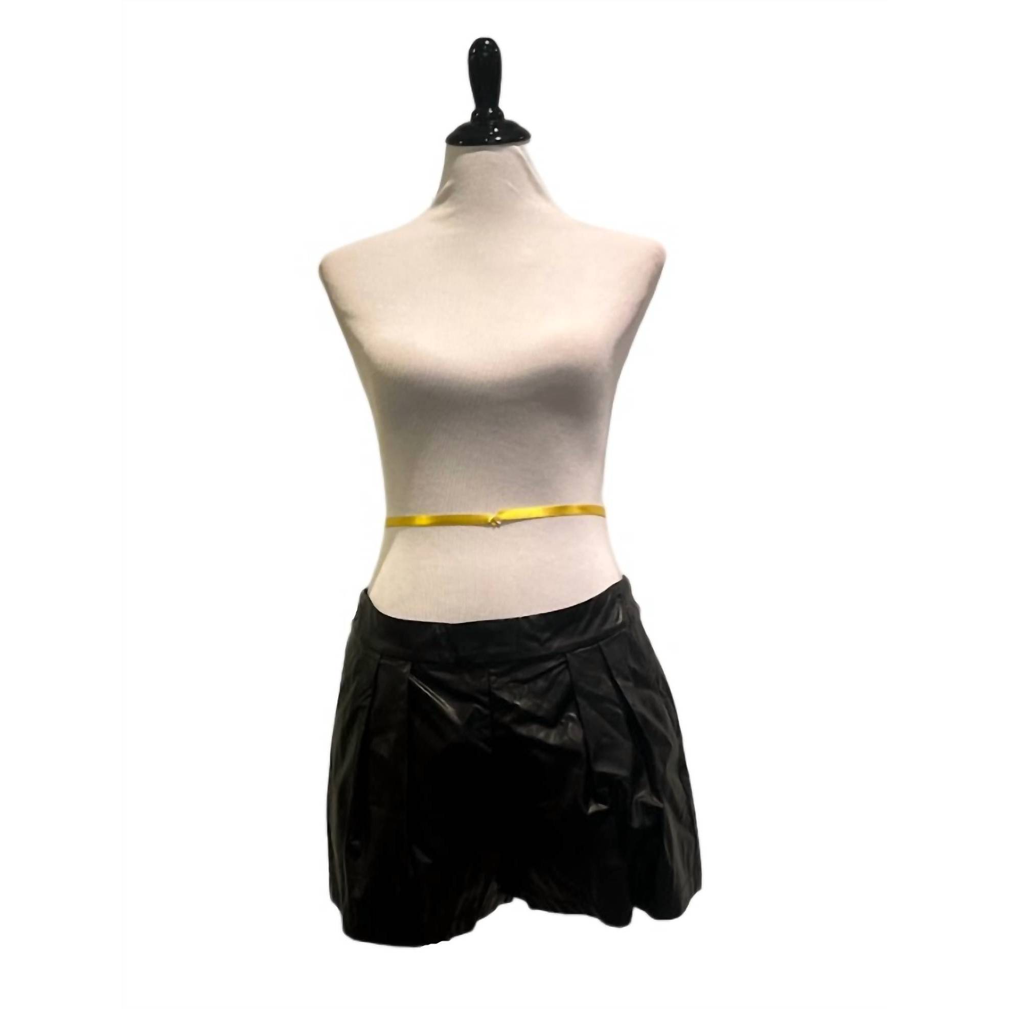 New Tart Collections Pleather Shorts In Black